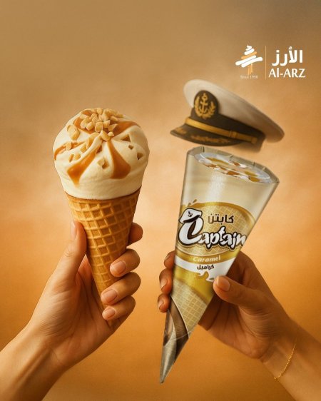 قرطوس كابتن طعم كارامل