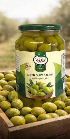 زيتون لزيزه اخضر مشرح 560 غم